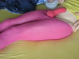 Cum into pink pantyhose with help of sox and... snapshot 2