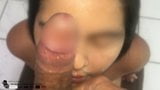 Slordige keelneukpartij met sperma in het haar snapshot 5
