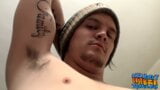 Hung straight thug jerks off his big hard dick and cums solo snapshot 4