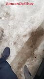 Master Ramon has to pee in the snow, leak! snapshot 4