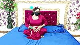 Beautiful Punjabi Pakistani Woman with Huge Boobs Riding on Big Dildo snapshot 1