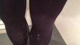 Pissing in heels and pantyhose with anal dildo snapshot 7