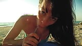 So lots of CUM all over my FACE.Amazing Blowjob on the BEACH snapshot 8