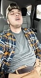 Bryce masturbating quick in car snapshot 2