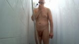 Kudoslong in shower shaves his small flaccid cock and body snapshot 5