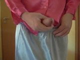 SATIN SILK HANDJOB ON DELPHINE AUNTY PETTI COAT snapshot 5