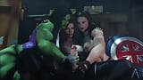 EXTREM analsex: läcker extremt knullande - hård sex ridning en enorm fet kuk (Futanari she-Hulk 3D PORRkompilering) Amazonium snapshot 5