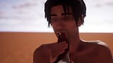 Black Girl Gives Wet Creamy Foot Job  - 3D Animation snapshot 2