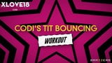 Codi's Tit Bouncing Workout Free Video With  XLOVE18COM snapshot 2