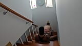 Super Model Europeia Fuck Doggy on the Stairs snapshot 8