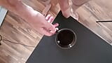 Russian man masturbates and cums in coffee which than drinks snapshot 10