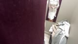 Risky sex of a hot girl in the fitting room with cum in panties snapshot 2