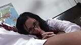 College Professor Kerry Louise Fucks Her Blindfolded Student On Her Desk snapshot 4