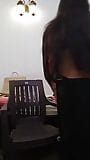 Indian crossdresser Shreya in black saree 2 snapshot 1