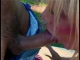 Outdoor anal for this good looking blonde tgirl cocksucker snapshot 3