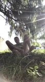 SHAVING MY BUTTHOLE & BALLS OUTSIDE AND GETTING HORNY snapshot 1