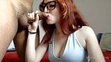 Sexy petite redhead with big boobs sucking and fucking fat BIG cock till cum snapshot 2