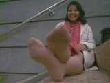 Asian woman showing her feet snapshot 15