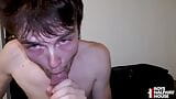 Submissive Twink Gets A Huge Cock Deep Down His Throat snapshot 14