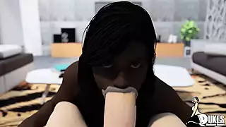 A freaky white guy gets to fuck big booty Ebony bitches all over his mansion snapshot 12