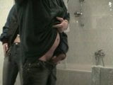 Handjob in the bathroom after work - ejaculation snapshot 10