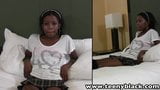 Adolescente negra ébano adolescente nevaeh interracial facializ snapshot 4