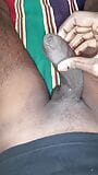 ジューシーなチンポジュースと長いオナニーをする長い黒人インド人チンポザーメン snapshot 7