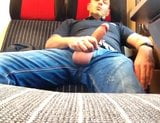 Hot wanker in a train snapshot 8