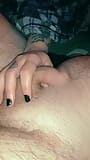 Tatted Husband stroking his dick for you snapshot 1