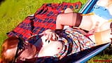 Red XXX i Lucy Gresty bawią się na pikniku na świeżym powietrzu snapshot 14