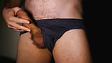 Kudoslong close-up and his underwear as he pulls out his hairy cock and wanks snapshot 13