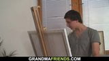 Two boys teen fuck old mature woman snapshot 4