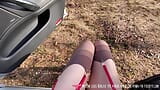 Vends-ta-culotte - kegembiraan wanita cantik di dalam mobil dengan lingerie seksi snapshot 17
