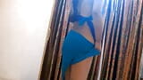 Nude gorgeous figure wife Priya walking seminude on hotel with wrapping Duppata around her assets ! Slowmo ! E31 snapshot 15