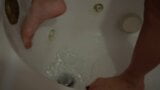 Close-up: Washing my feet in the shower snapshot 2