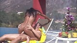 Latina follada al aire libre en un asunto interracial snapshot 9