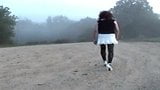 Sandy undresses on dirt road snapshot 3