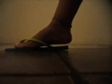 Latino Dangling Her Flip Flops snapshot 9