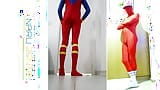 S’amuser dans un costume de Superman Zentai snapshot 2