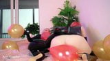 Looney fetiche globos de aire, video porno gratis, látex, goma snapshot 3