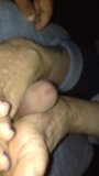 Italian American chick strong arm footjob snapshot 4