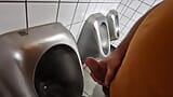 Toilettes publiques sur la route nationale allemande avec pipi et éjaculation publique dans les wc snapshot 15