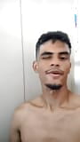 Young Latino masturbating in the shower until he cums snapshot 2