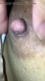 Wife's Puffy nipples hard on close up snapshot 5