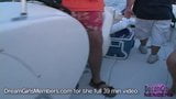 CUTE COLLEGE GIRLS HANG OUT TOPLESS ON MY BOAT AT SUNSET snapshot 1