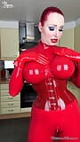 Miss Fetilicious in red latex catsuit snapshot 7