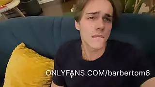 Young French Blonde Tom Barber Plays with His Ass: Gay Big Cock ...