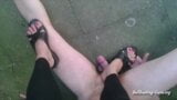 Mistress Fatalia-SECRET OUTDOOR COCK AND BALLS TRAMPLING snapshot 10