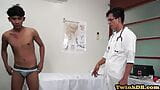 Skinny Asian enjoys anal playing from his geeky doctor snapshot 5