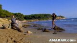 Schwarze Liebe, Nancy Love, schwarzer Schwanz, bekommt ihren dicken Arsch am Strand gefickt snapshot 1